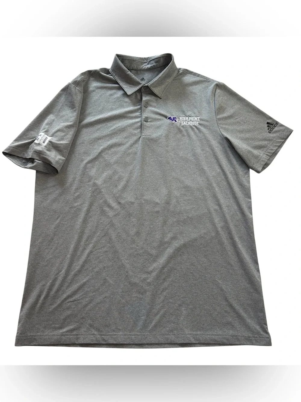 Adidas High Point Panthers Lacrosse TEAM ISSUED #30 Men’s Aeroready Polo Shirt L